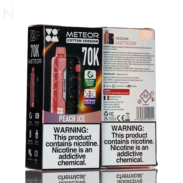 Voom Meteor 70K 70,000 Puffs Disposable Vape - 20mL - Sour Apple - Image 3