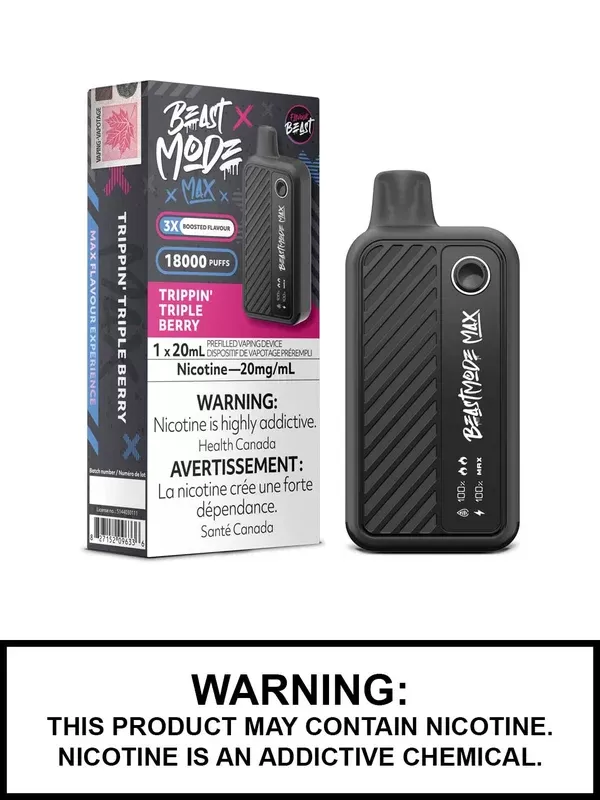 Trippin Triple Berry Flavour Beast Beast Mode Max Disposable Vape