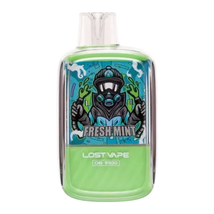 Fresh Mint Lost Vape OB5500 - 10 Pack, Single; Vape Product