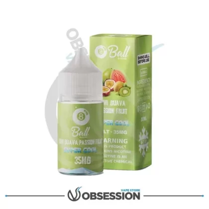 8 Ball Kiwi Guava Passion Fruit Super Cool Salt E liquid 30ml