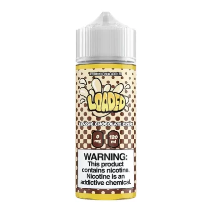 Loaded Classic Chocolate Crepe 100ml Vape juice - Nic Shots#0 Nic Shots>1 x 18mg Nic Shot>2 x 18mg Nic Shots