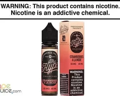 STRAWBERRIES A LA MODE BY THE HYPE COLLECTION 100ML | 60ML - Vapejuice