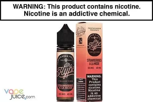 STRAWBERRIES A LA MODE BY THE HYPE COLLECTION 100ML | 60ML - Vapejuice