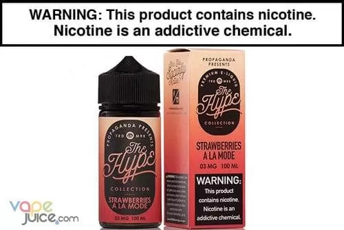STRAWBERRIES A LA MODE BY THE HYPE COLLECTION 100ML | 60ML - Vapejuice - Image 2