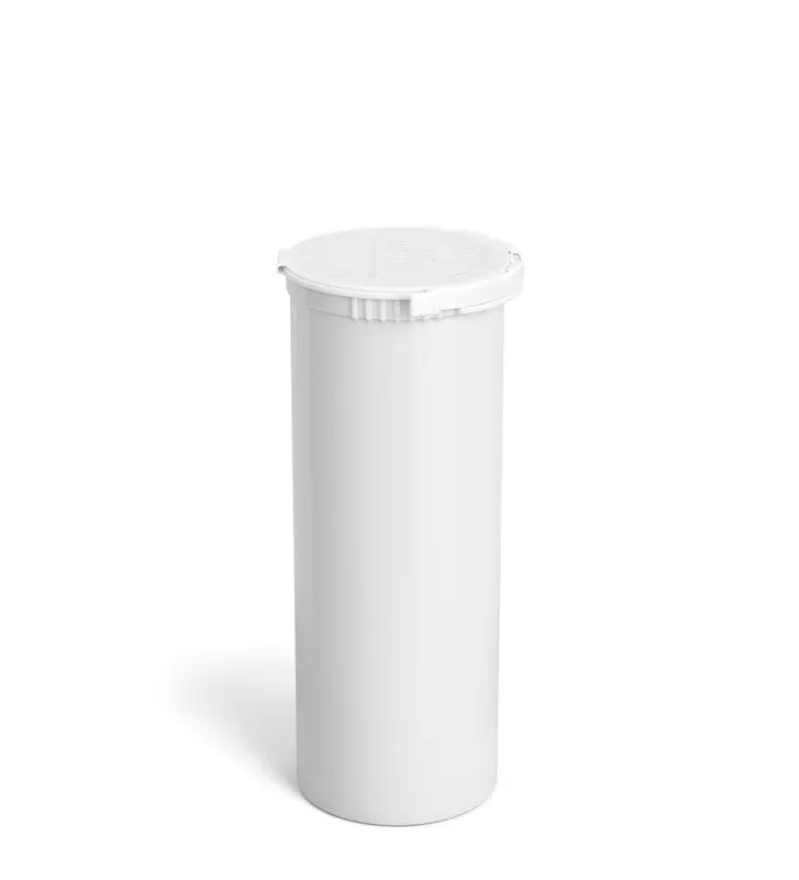 Child Resistant & Tamper Evident | Opaque White Pop Top Bottles | 60dr – 14g – 102 Count