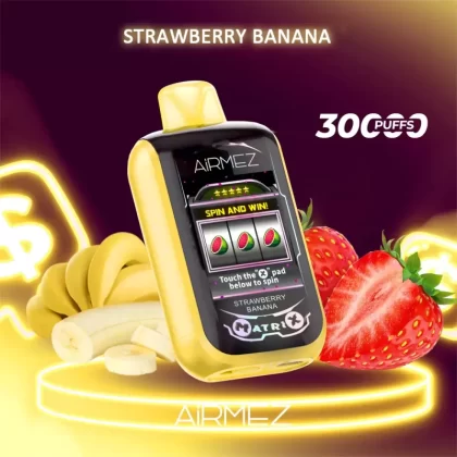 Airmez Matrix Pro 30000 Puffs – Strawberry Banana - Vape Store