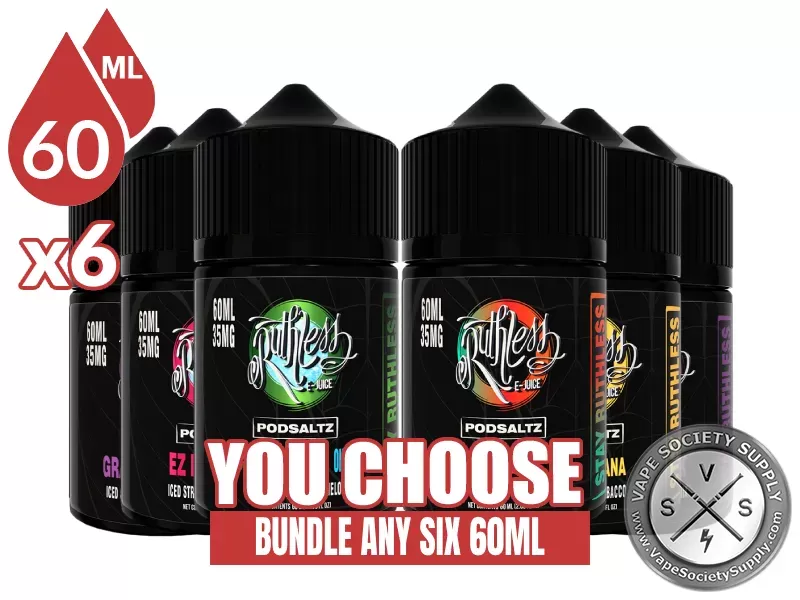 Ruthless Pod Saltz Bundle 6x60ml (360ml)