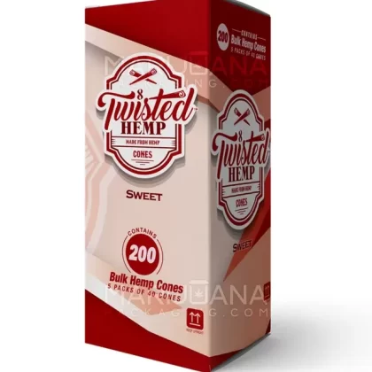 TWISTED HEMP | King Size Bulk Hemp Pre-Rolled Cones | 109mm – Sweet – 200 Count