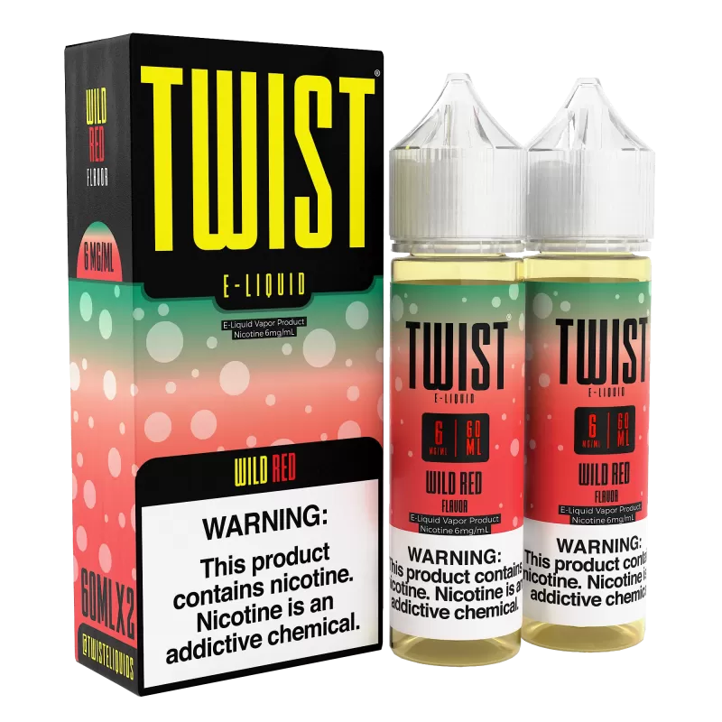 TWIST E-Liquid - Wild Red - 120ML E-Liquid (Twin 60ML Pack) - 0MG