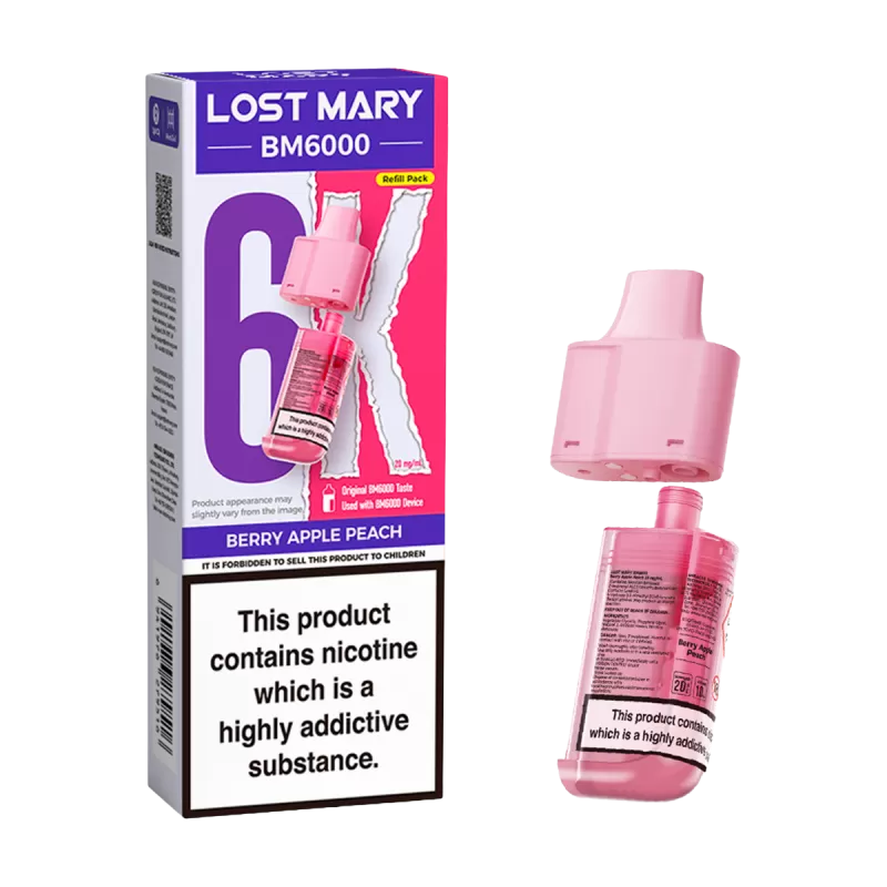 Berry Apple Peach Lost Mary BM6000 Refill Pack - 20mg - Vape Product