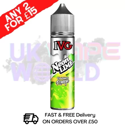 Neon Lime IVG Shortfill Juice 50ML Eliquid – CLASSICS RANGE