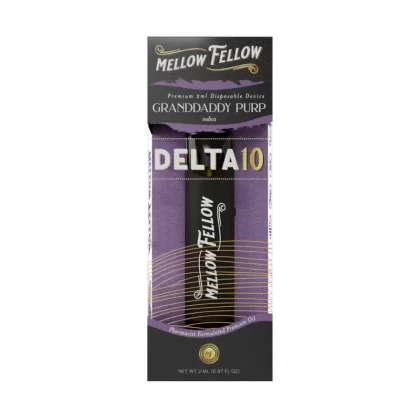 Mellow Fellow Delta 10 Premium 2ml Disposable Vape Granddaddy Purp