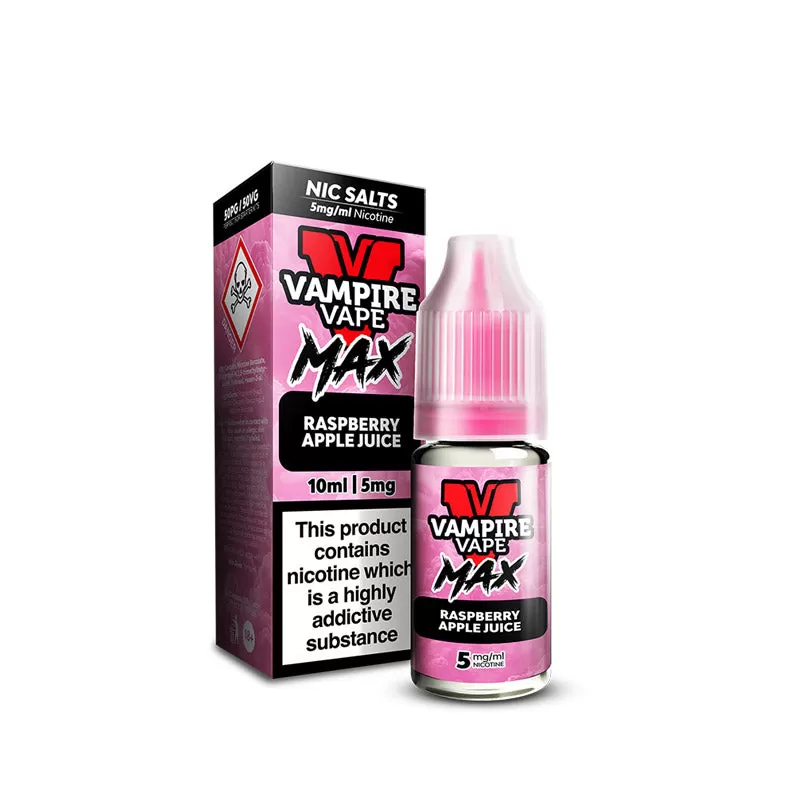 Vampire Vape MAX Raspberry Apple Juice Nic Salt E-Liquid 10ml - Vapestore Co - Image 2