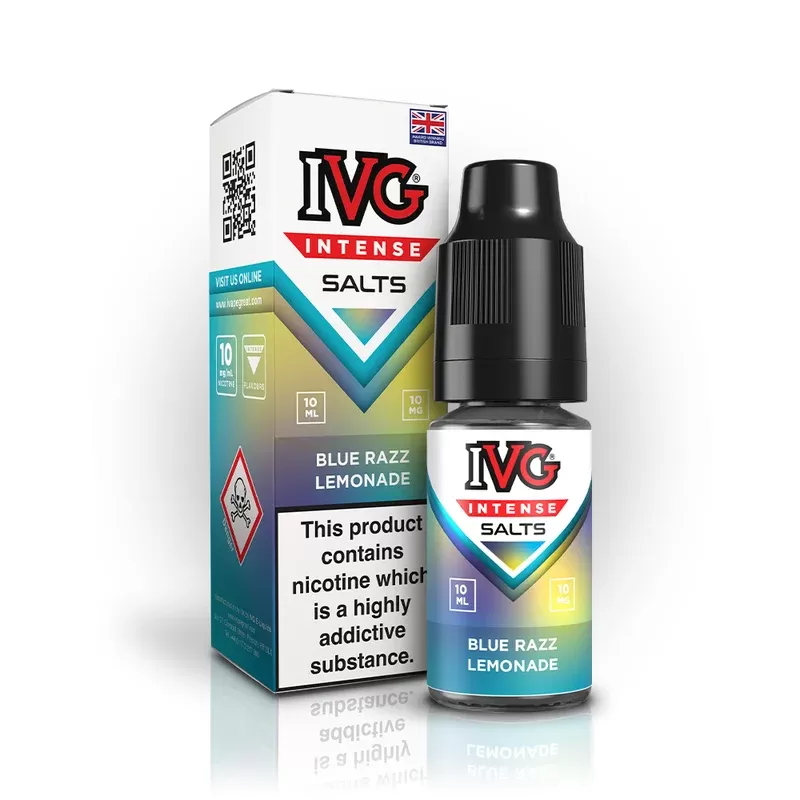 IVG Intense Nic Salt E Liquid Blue Razz Lemonade - Nicotine strength#20mg>10mg