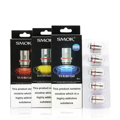 SMOK TA Series Coils - 5 Pack; 0.15 Ohm, 0.2 Ohm