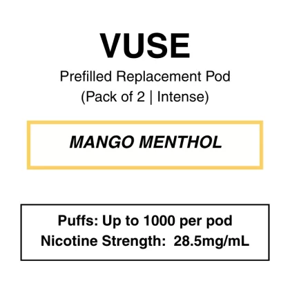 Vuse eLiquids – Mango Menthol – Prefilled Replacement Pods – Pack of 2