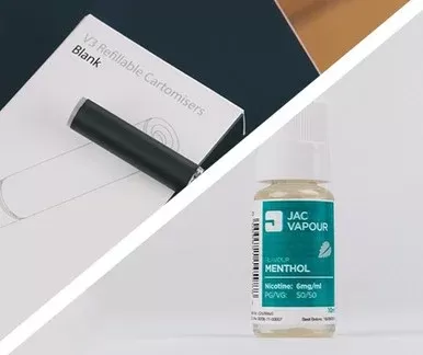 Blank Cartomisers + 10ml Menthol E-liquid