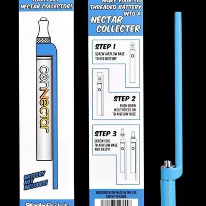 Stache Products The ConNectar 510 Electric Dab Straw - Black, Blue