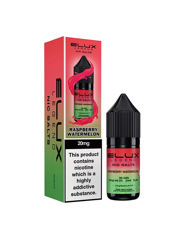 Elux Legend Raspberry Watermelon Nic Salt E-Liquids - 10mg