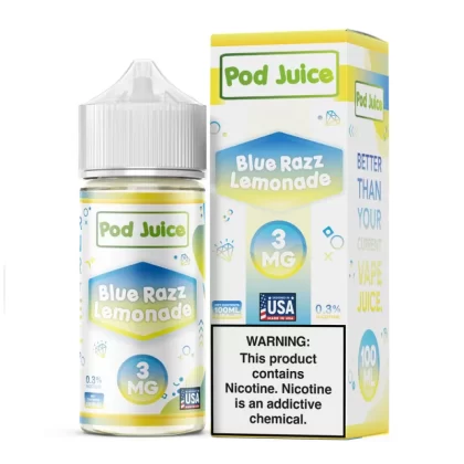 Pod Juice – Blue Razz Lemonade – 100ML E-Liquid - 0MG