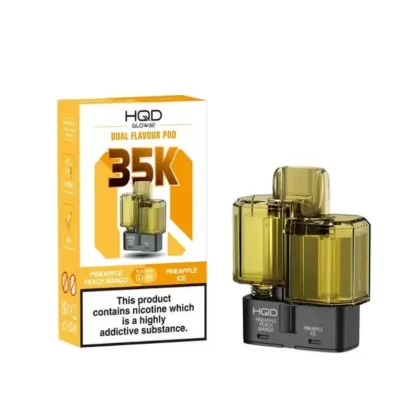 HQD Glow Air 35K Prefilled Pod Pineapple Peach Mango / Pineapple Ice - Nicotine Strength#20mg (BFE458)