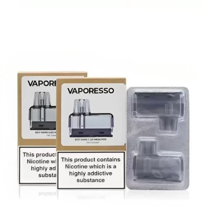 Vaporesso Eco Nano Replacement Pods – Pack of 2 - Resistance#MESH 0.8 ohm>MESH 1.2 ohm>XL MESH 0.8 ohm>XL MESH 1.2 ohm