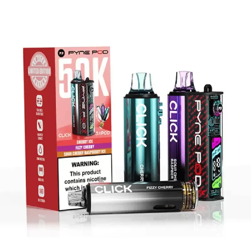 Pyne Pod Click 50k Prefilled Pod Kit Cherry Edition - Ejuicewarehouse