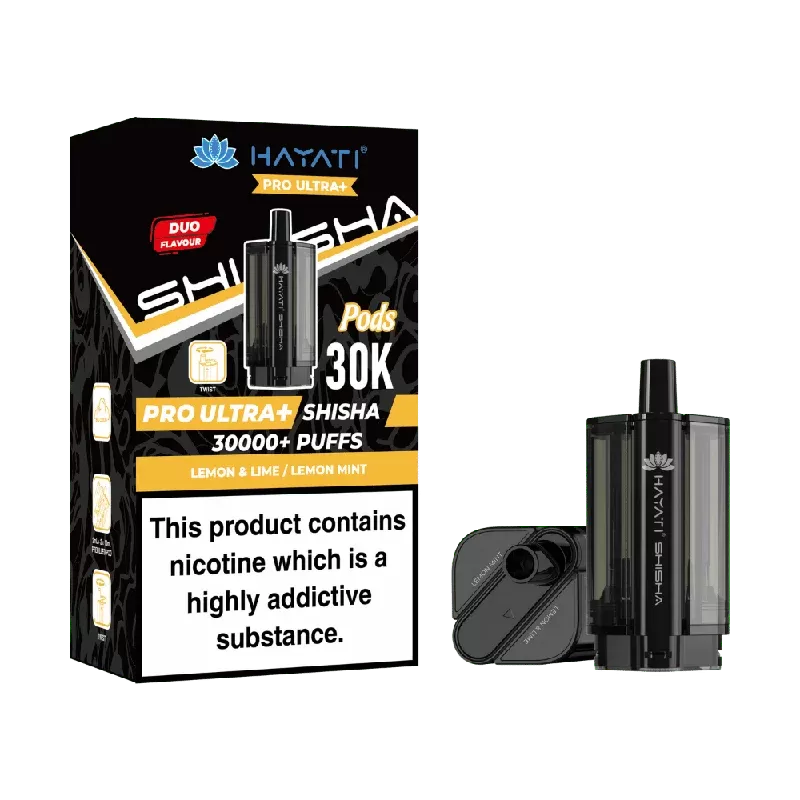 Hayati Pro Ultra Plus Shisha 30000 Prefilled Pods Lemon & Lime / Lemon Mint