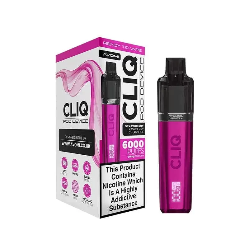 Avomi Cliq Prefilled Pod Kit – Strawberry Raspberry Cherry