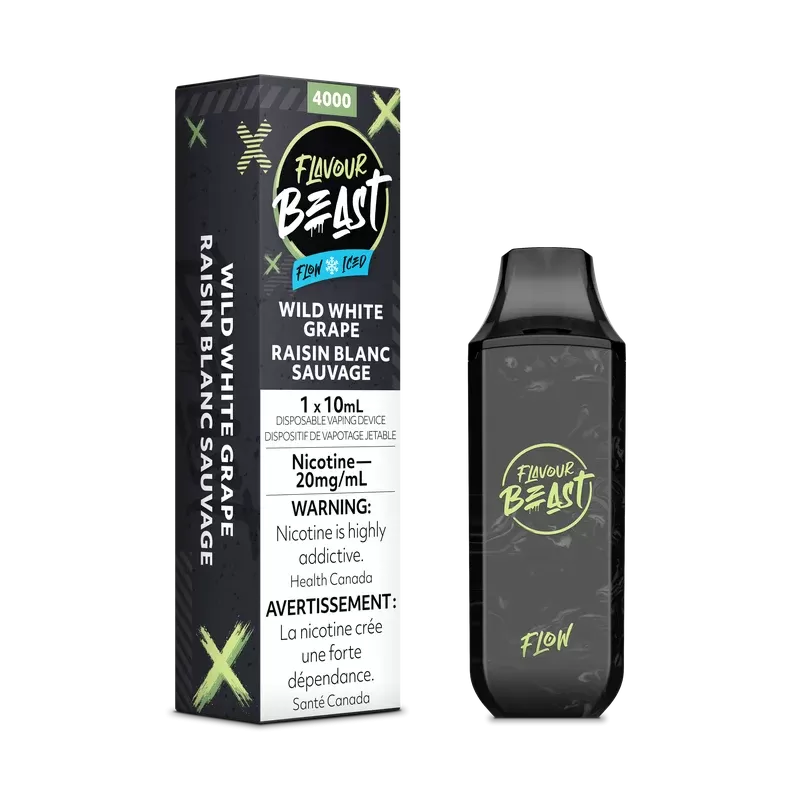 Flavour Beast Flow Rechargeable Disposable 4000 Puffs – Wild White Grape Iced