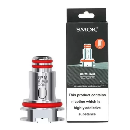 SMOK RPM REPLACEMENT VAPE COILS - Option#0.3 Ohm MTL Mesh - Five Pack>0.4 Ohm Mesh - Five Pack>0.8 Ohm DC MTL - Five Pack>0.6 Ohm - Five Pack>1.0 Ohm - Five Pack>1.2 Ohm - Five Pack