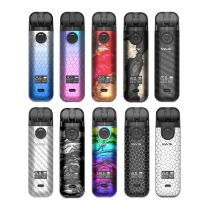 Smok Novo 4 Pod Kit - Silver Carbon Fiber - Vapourdeal Co