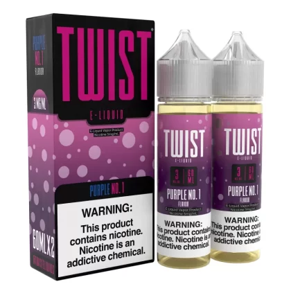 TWIST E-Liquid - Purple No.1 (Berry Medley Lemonade) - 120ML E-Liquid (Twin 60ML Pack) - 0MG