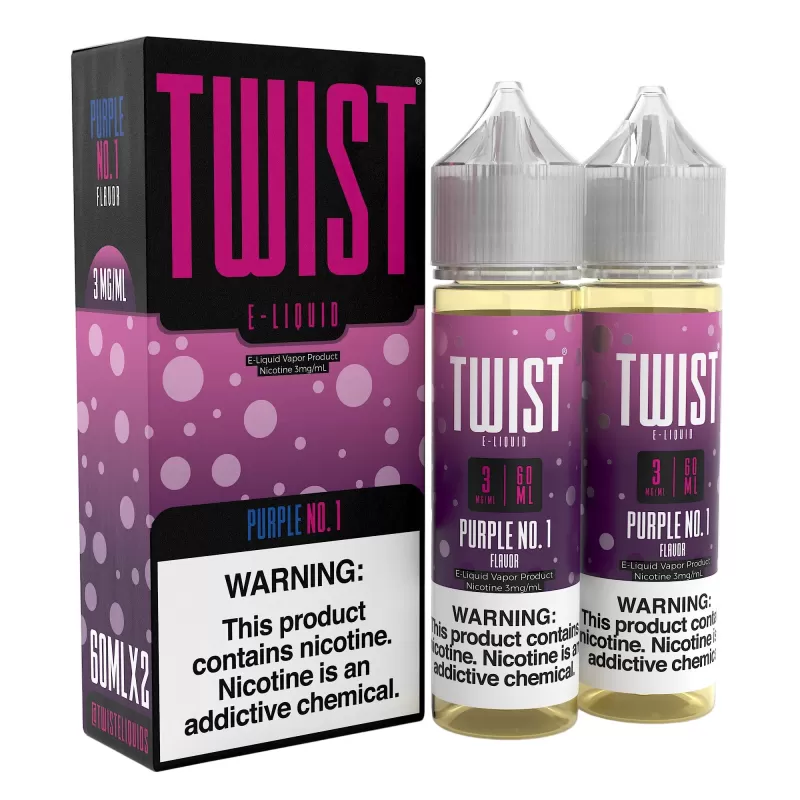 TWIST E-Liquid - Purple No.1 (Berry Medley Lemonade) - 120ML E-Liquid (Twin 60ML Pack) - 0MG
