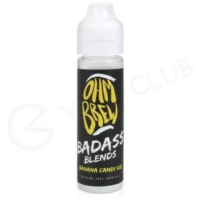 Banana Candy Ice Shortfill E-Liquid by Ohm Brew Badass Blends 50ml