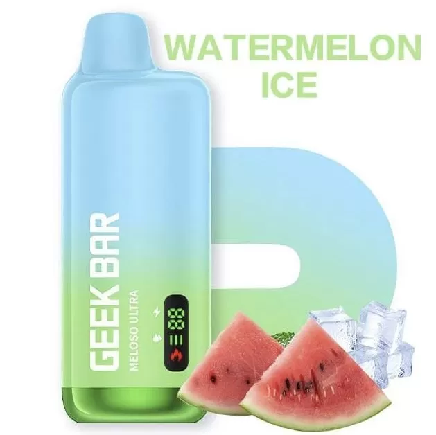 Geek Bar Meloso Ultra Rechargeable Disposable Vape (10,000 Puffs) - 20 mg / Strawberry Kiwi Ice - Image 3