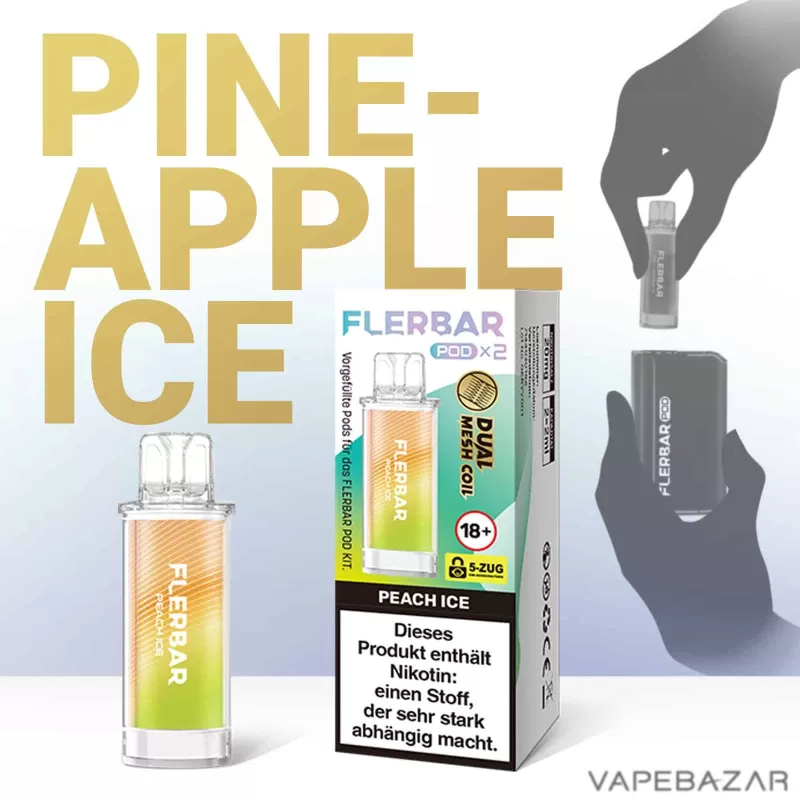 Flerbar Pods – Pineapple Ice – Prefilled Liquid Pod – 2er Pack - Image 2