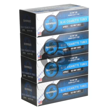 Shargio Filter Tubes 100 mm Size Blue (Light) 4 Cartons of 250