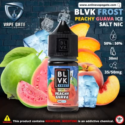 PEACHY GUAVA ICE - BLVK FROST SALTS - 30ML - 35 mg / 30 ml