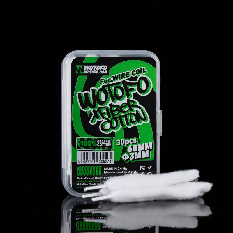 Wotofo Xfiber Cotton (3mm Thick) - 3mm-30pcs