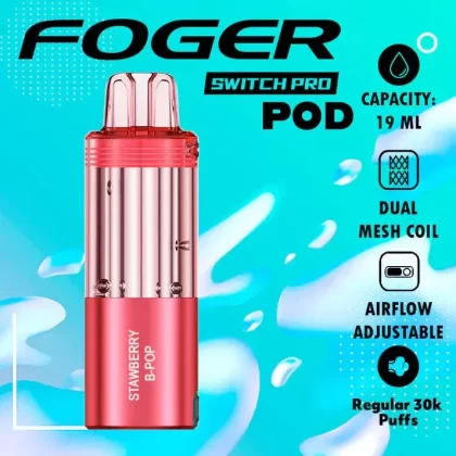 Strawberry B Pop NEW Foger Switch Disposable Vape 30K