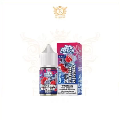 VAPE STATION BLUEBERRY RASPBERRY SUPER ICE SALT ELIQUID