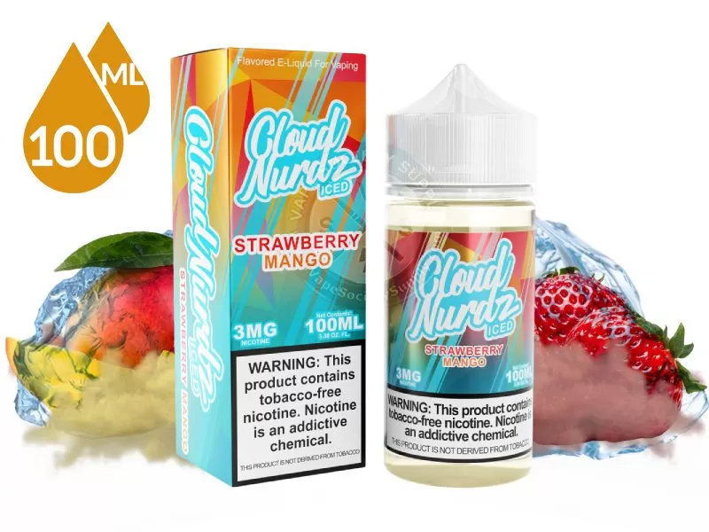 Strawberry Mango Iced by Cloud Nurdz 100ml - Vape Product, Vape Product (A5DFBC)