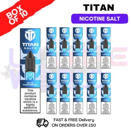 Blue Raspberry Titan 10ml Nic Salt BOX OF 10