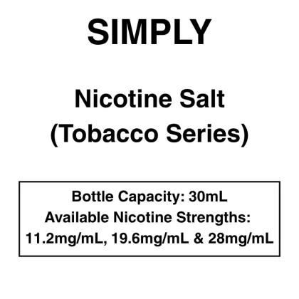 Simply Tobacco – Nic Salt – 30mL