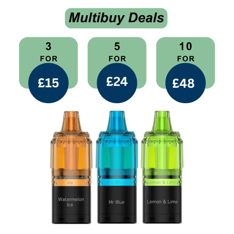 Fumot RandM TornadoT7000 Prefilled Refill Pods | Only For £5.99 | Any 3 For £15 - Strawberry Watermelon Bubblegum