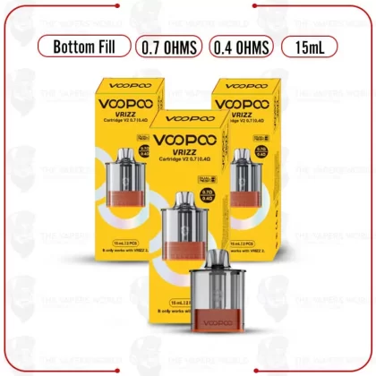 VooPoo VRIZZ V2 Replacement Pod Cartridge – 2PK - Thevapersworld
