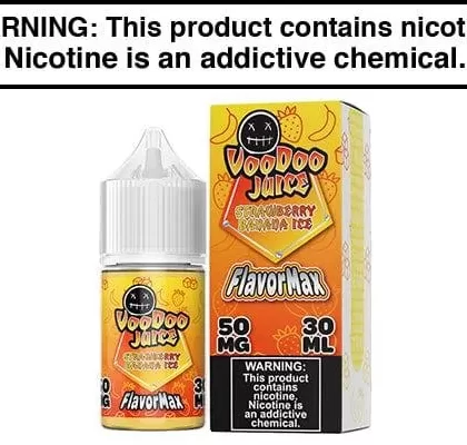 STRAWBERRY BANANA ICE BY VOODOO JUICE FLAVORMAX SALTS 30ML - Vapejuice