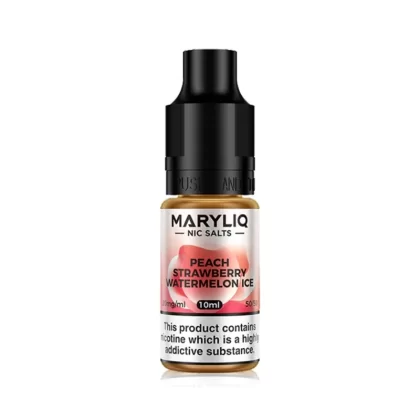 Lost Mary MaryLiq Peach Strawberry Watermelon Ice E Liquid 10ml - Nicotine Strength#20mg>10mg