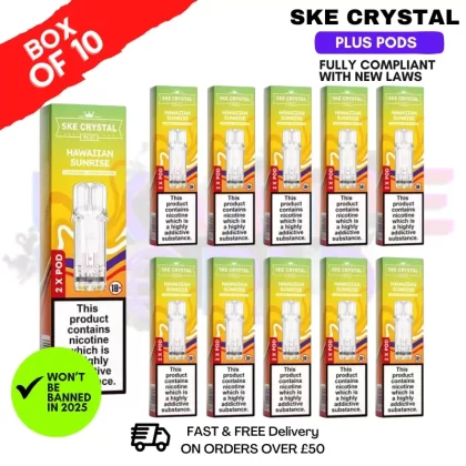 Hawaiian Sunrise SKE Crystal Plus Prefilled Pod Box Of 10